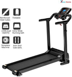 XEO HOME Foldable Treadmill, Space-Saving, LCD, for Home Office Gym