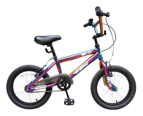 XN Beast 16" Kids Freestyle BMX Bike - Neo Chrome Jet Fuel