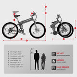 SAMEBIKE Electric Bike For Adults, 48V 14AH Removable Battery Folding Full Suspension Softtail Mountain Ebike Wtih High-speed Motor 20 * 2.35 inches Tyre, Long range 25 miles, 7 Speed Flywheels