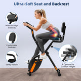 2025 Foldable Exercise Bike, Magnetic Resistance, LCD, Heart Rate Sensor