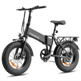 Touroll Electric Bike Folding E-bike, S1 20"×4.0" Fat Tire Electric Bicycle, 48V 15.6Ah Removable Battery, 50KM-100KM, 7 Speed, 60N.M Hub Motor E-bike for All Terrain, MTB/Beach/Snow